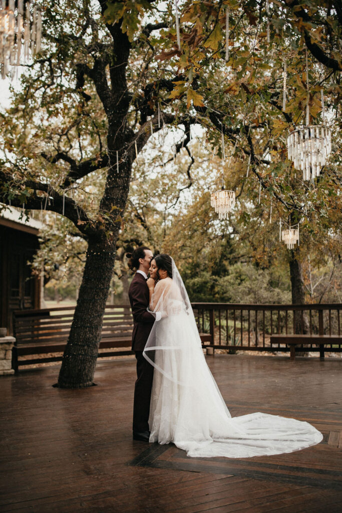 Newlyweds are photographed at their georgetown wedding