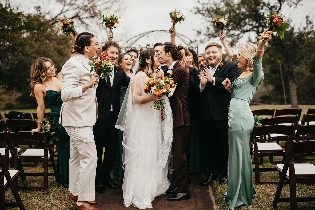 A bridal portait taken at a winter georgetown wedding in texas 