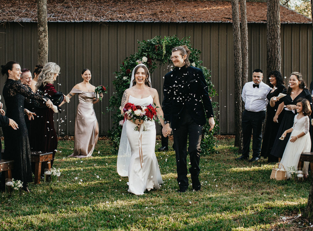 Newlyweds celebrate at their Houston TX wedding 
